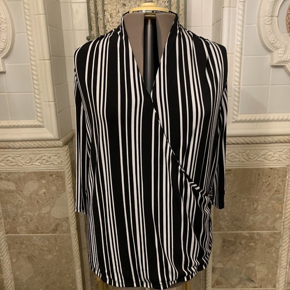 Adrianna Papell. Size 2X. Jersey CrossOver Stretch Tunic Top. B87.